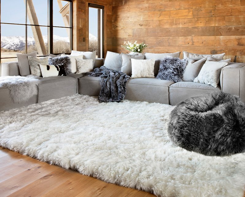 Featured Sheepskin Rug Style Guide, White Sheepskin Rug Bedroom