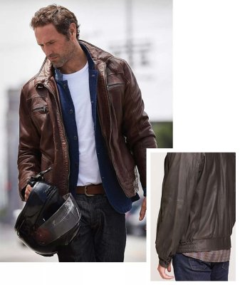 casual leather jacket mens