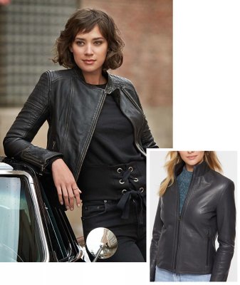 leather womens coat